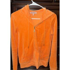 Juicy Couture Orange Velour Hoodie